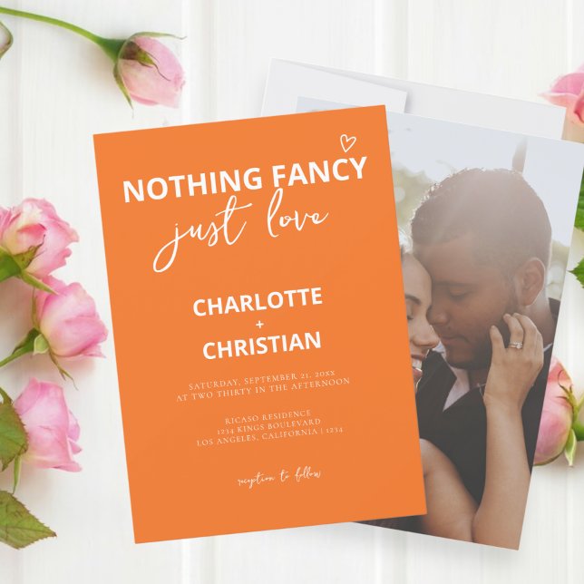 Convites Nada De Rico Apenas Adoraria Casamento Retroativo  (Nothing Fancy Just Love Minimalist Wedding Invitations from Ricaso. Mix and match from collection)