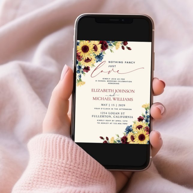 Convites Nada De Rico Apenas Adoraria Girassol Azul (Criador carregado)