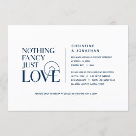 Convites Nada de Rico, apenas amor, azul Navu, emulação