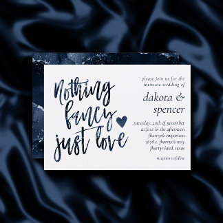 Convites Nada De Rico Apenas Amor | Casamento Azul-Marinho