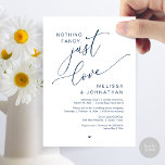 Convites Nada de Rico, apenas amor, festa de elogio de casa<br><div class="desc">Marque o começo de sua eternidade com elegância usando nosso cartão de convite para celebração de elopementos de casamento, com tema contemporâneo, "Nada de Rico Apenas Amor". Perfeito para os casais estendendo sua alegre ocasião, este convite exude sofisticação com uma sugestão de brincadeira, definindo o palco para um evento memorável....</div>