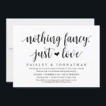 Convites Nada de Rico, apenas amor, festa de elogio de casa<br><div class="desc">Anuncie a sua alegria para sempre em estilo (Nada de Rico, Apenas Amor) com o nosso cartão de convite para celebração de celebração de design de casamento moderno e clássico. O nosso cartão de convite à celebração de festas "Feliz Nunca Depois" é ideal para os casais que decidiram fugir e...</div>