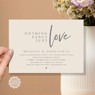 Convites Nada de Rico, apenas amor Janto de elogios de casa