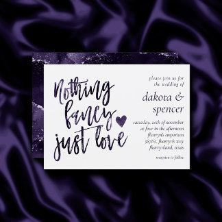 Convites Nada De Rico Apenas Amor | Moody Midnight Indigo