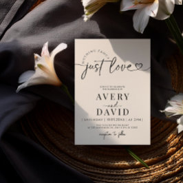 Convites Nada de Rico só ama casamento mínimo