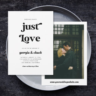 Convites Nada de Rico só ama o casamento retrô dos anos 70