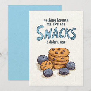 Convites Nada me assombra como os Snacks que eu não comi!