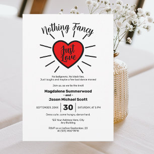 Convites Nada Rico Adora Casamento Casual De Coração Vermel