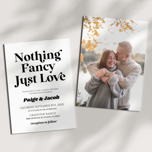 Convites Nada Rico Adora Casamento Casual Retroativo (Criador carregado)