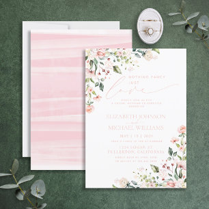 Convites Nada Rico Adora Casamento Rosa Esmagador