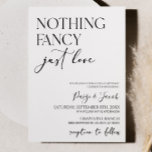 Convites Nada Rico Apenas Ama Casamento Casual Minimalista<br><div class="desc">Este é um Rico Nada Adorável Convite Casual Minimalista!</div>