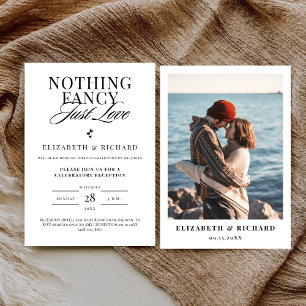 Convites Nada Rico Apenas Ama Casamento Casual Minimalista