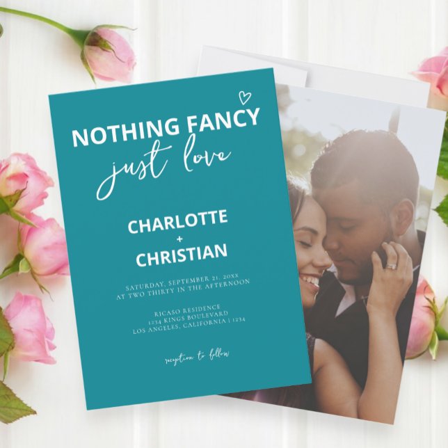 Convites Nada Rico Apenas Ama Casamento Minimalista (Nothing Fancy Just Love Minimalist Wedding Invitations from Ricaso. Mix and match from collection)