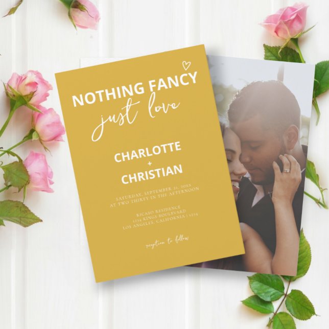 Convites Nada Rico Apenas Ama Casamento Minimalista (Nothing Fancy Just Love Minimalist Wedding Invitations from Ricaso. Mix & Match wedding collection)