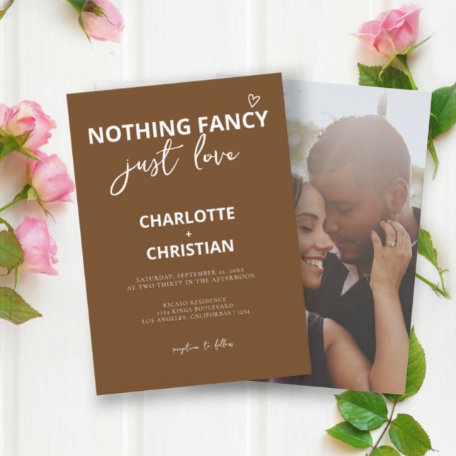 Convites Nada Rico Apenas Ama Casamento Minimalista (Nothing Fancy Just Love Minimalist Wedding Invitations from Ricaso. Mix & Match wedding collection)