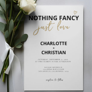 Convites Nada Rico Apenas Ama Casamento Minimalista
