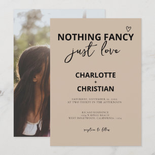 Convites Nada Rico Apenas Ame Casamento Kraft Minimalista