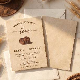 Convites Nada sofisticado, apenas amor Casamento de Cowboy