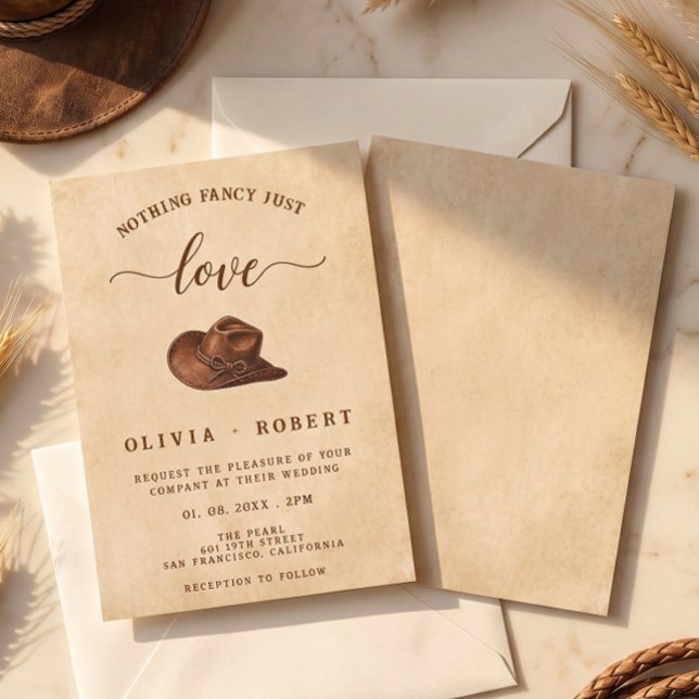 Convites Nada sofisticado, apenas amor Casamento de Cowboy  (Criador carregado)
