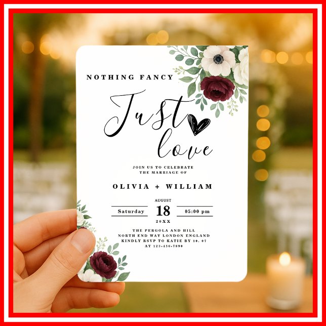 Convites Nada sofisticado, apenas amor Casamento em Verde S (Criador carregado)