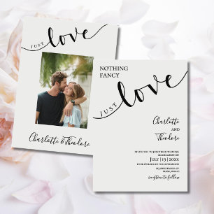 Convites Nada sofisticado, apenas amor, casamento, letra, s