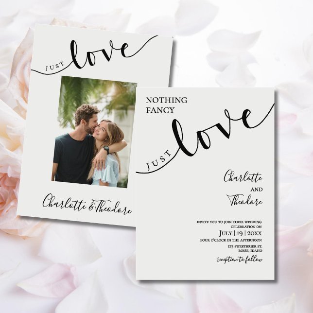 Convites Nada sofisticado, apenas amor, casamento, letra, s (Criador carregado)