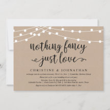 Nada sofisticado, apenas amor, Casamento Rústico S