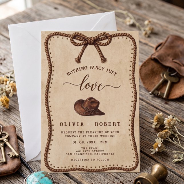 Convites Nada sofisticado, apenas amor Casamento Western Co (Criador carregado)