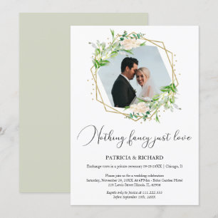 Convites Nada sofisticado, apenas amor. Celebração de casam