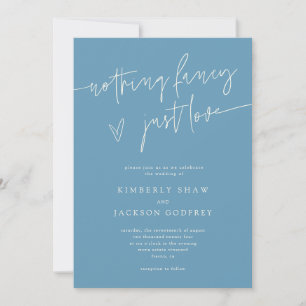 Convites Nada sofisticado, apenas amor Denim Azul Casamento