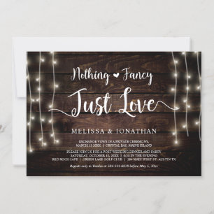 Convites Nada sofisticado, apenas amor, Elopement de Luzes