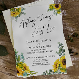 Convites Nada sofisticado, apenas amor Eucalipto Girassol