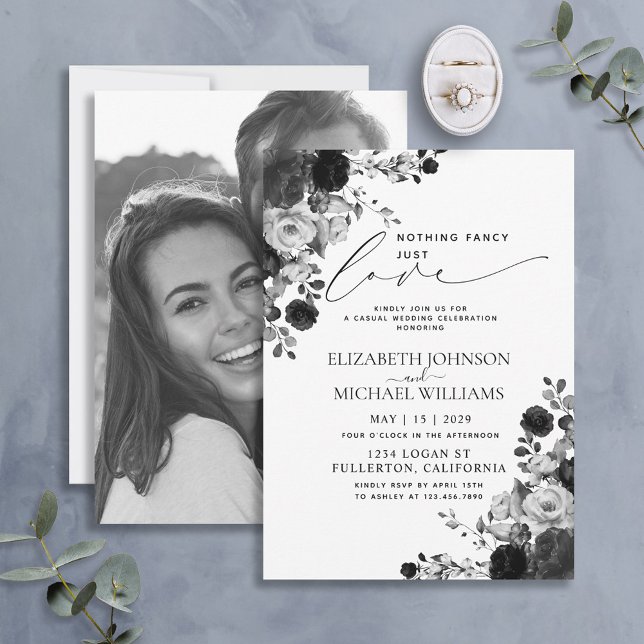 Convites Nada sofisticado, apenas amor, foto de casamento p (Criador carregado)