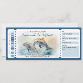 Convites Nadação surpresa com o Dolphins Gift Voucher