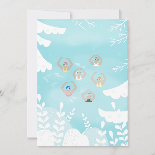 Convites Nadadores Artísticos | Natação artística Arte de i (Frente)