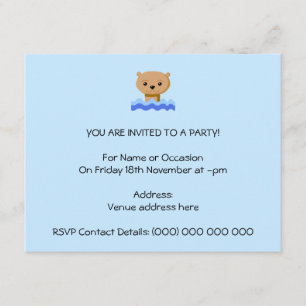 Convites Nadando Otter.