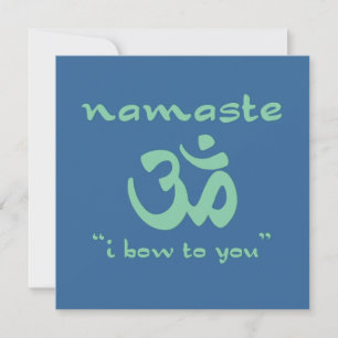 Convites Namaste - Eu arco a você (em verde)