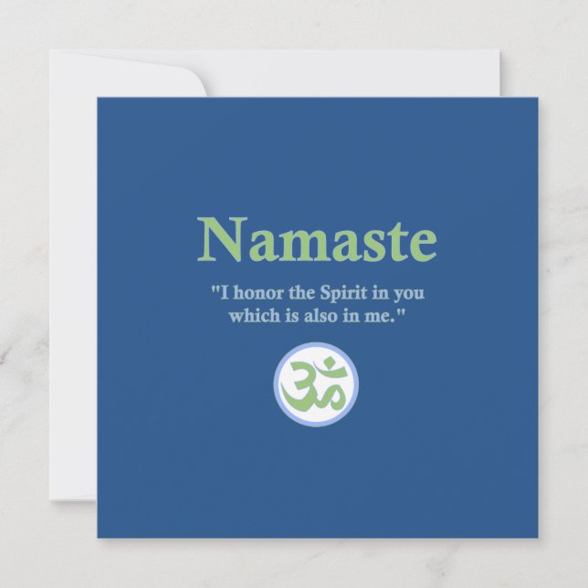 Convites Namaste significado com símbolo Om (Frente)