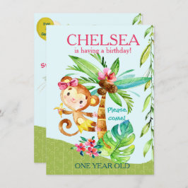 Convites Namorado de Macaco Azul Feliz Convidado