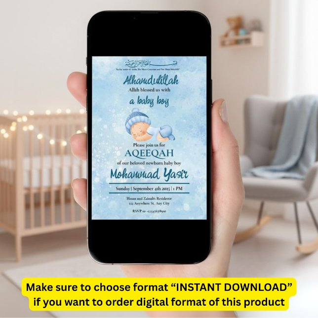 Convites Namorado muçulmano de Alhamdulillah (Criador carregado)