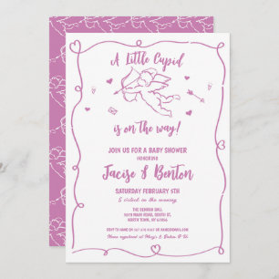 Convites Namorados Cupid Girl Pink Love