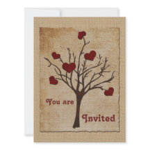 Namorados de Amor Vermelho Profundo coração Árvore