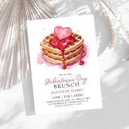 Convites Namorados de Waffles bonitos Galentines Brunch