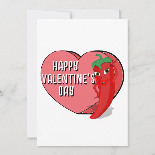 Convites Namorados do Red Hot Pepper Diva (Frente)