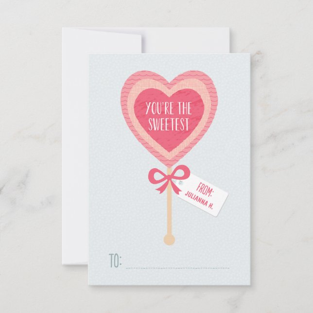 Convites Namorados doces da sala de aula dos doces | (Frente)