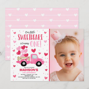 Convites Namorados Swetheart primeiro aniversario Red Truck