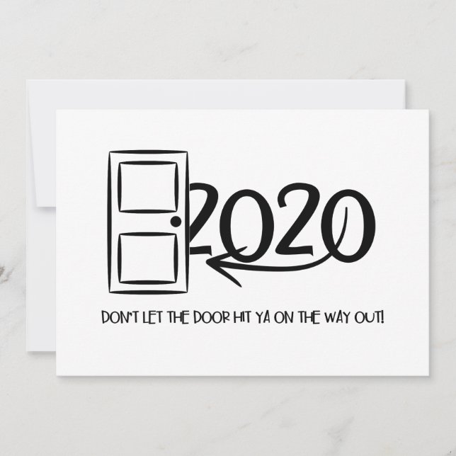 Convites Não deixe a porta bater na saída do Natal (Frente)