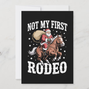 Convites Não é meu primeiro Natal de Rodeio Papai Noel Cava