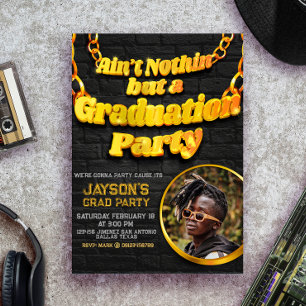 Convites Não é nada além de uma Festa de formatura com foto