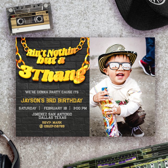 Convites Não é nada além de uma tridimensional com fotograf (Criador carregado)